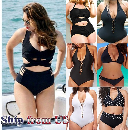 Women's Plus-size One-Piece Swimsuit Bikini Swimwear Monokini Swimming Swim Suit