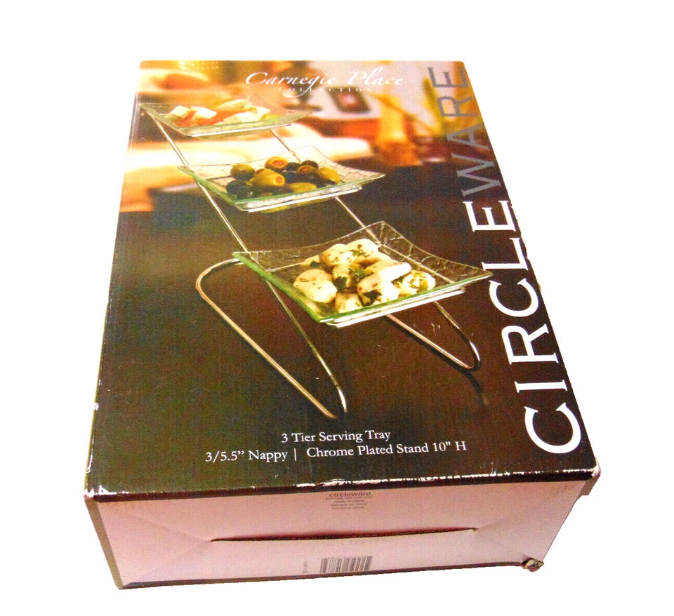 3 Tier Serving 5.5 Tray Cupcake 10" Stand Rack Dessert Platter Carnegie Place - Image 4 of 4