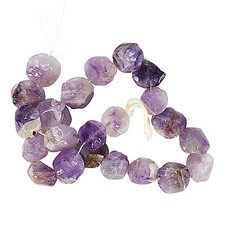 Natural Chips Amethyst Stone Beads Irregular For Jewelry Making 16in