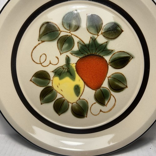 Vtg 70's Sears Strawberries Stoneware Dinner Plate 10.75" W Japan 4112 - Picture 5 of 8
