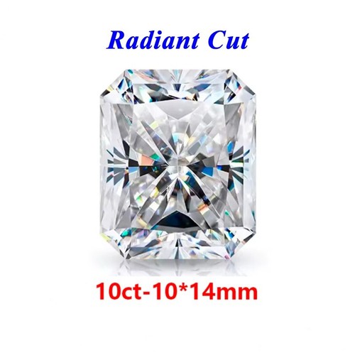 0.5-20ct Radiant Cut Loose Moissanite D VVS1 Real Gem Stone W/ GRA Pass Tester - Picture 22 of 23