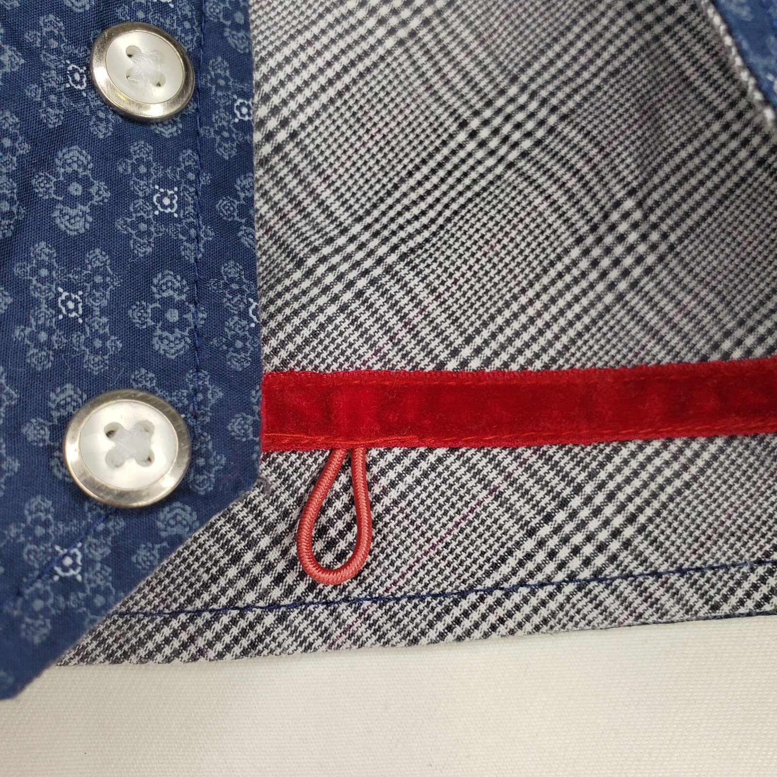 Men's Button Down long sleeve Blue  pattern contr… - image 12