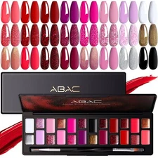 DIY Home ABAC Sequins Spring&Summer Glitter Solid Gel Polish Set Salon Nail Art