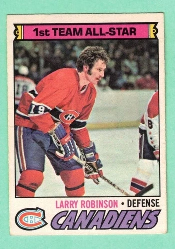 (1) LARRY ROBINSON  1977-78 OPC # 30 CANADIENS VG CARD (L5741)