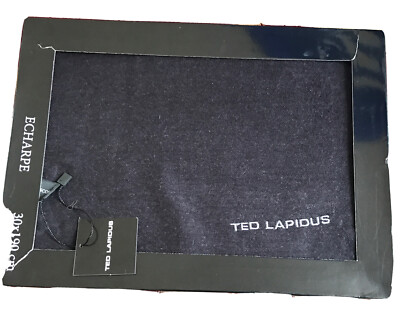 TED LAPIDUS SCARF BLACK BRAND NEW W/ORIGINAL BOX FOR MEN-orig. price 59.99 Euro