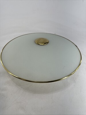 Mid Century Disc Pendant Big Disc Golden Trim Edge  Skydome Modern Home Lamp