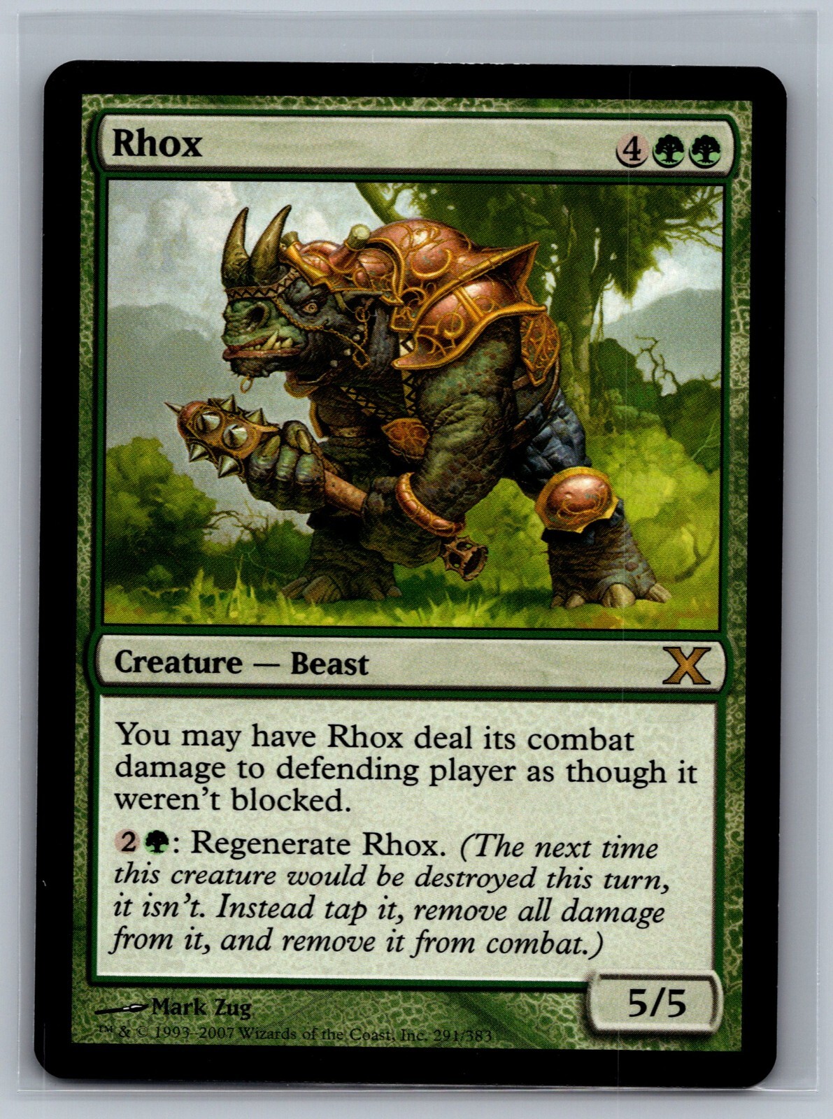 Magic The Gathering 10th Edition Rhox #291/383 MTG TCG CCG Tenth