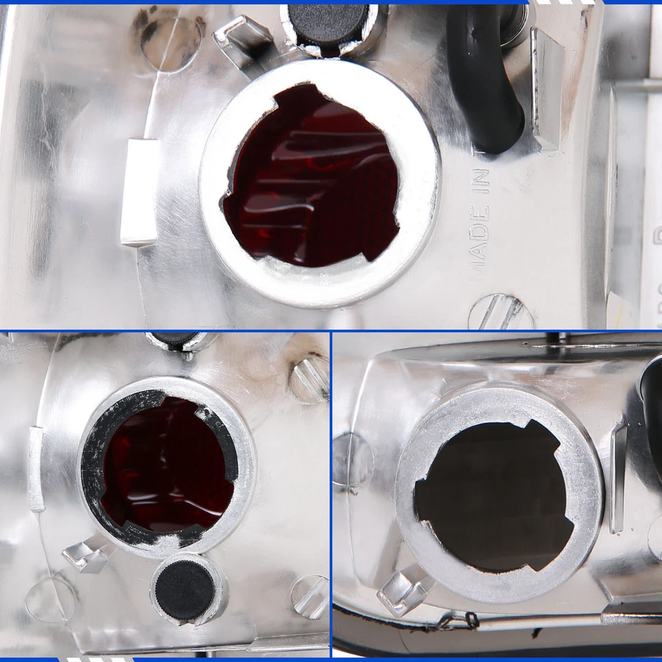 1995-2005 Chevy Blazer GMC Jimmy Bravada Black Smoke Altezza Tail Light Lamp Set - Image 4 of 4