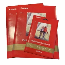 NEW Canon Photo Paper Plus Glossy II 8.5" x 11" 2 Pack 40 Sheets 1 5x7 20 Sheets