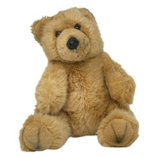 EDEN Brown Bear 12" Sitting Plush Airbrushed Markings Vinyl Nose Made in Korea