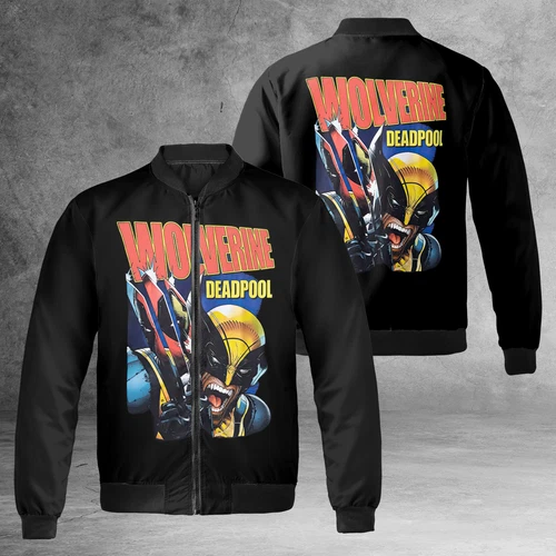 Wolverine And Deadpool Superheroes Movie X-men Fan Gift Jacket