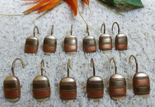 Shower Curtain Hooks 12 PCS Earth Tone Colors Decorative - Preowned