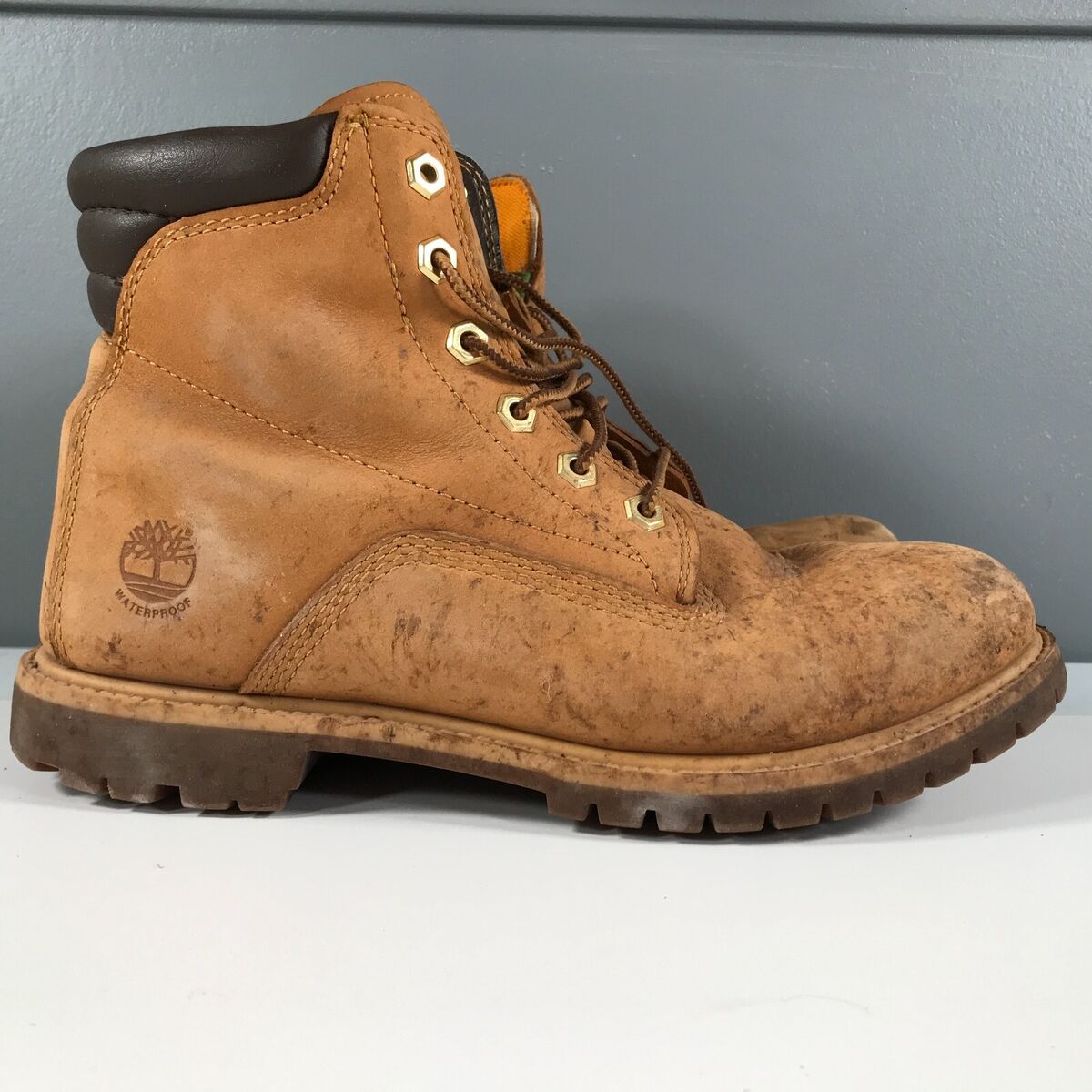 Timberland Boots Womens 9.5W Brown Smooth Leather Lace Up Timberland Boots Womens 9.5W Brown Smooth Leather Lace Up