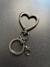 Metal Hook Keychain Pendant Clip lobster clasp Heart Shape DIY Accessories Gray
