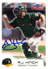 A.J. Hinch autographed baseball card (Oakland Athletics) 2000 Fleer Focus #178