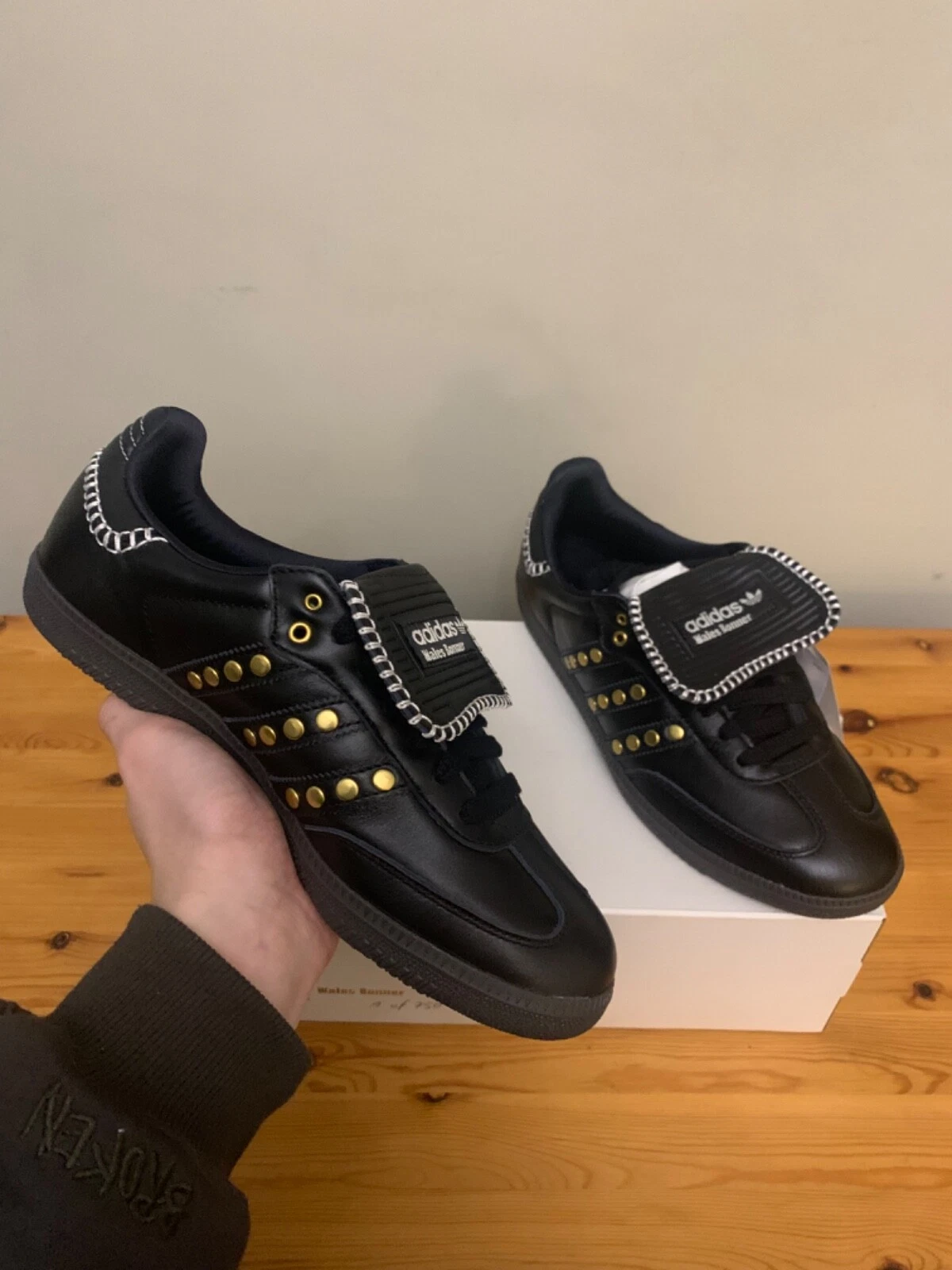 adidas Wales Bonner Samba Studded Pack - Black - Size 8.5 UK - 1/750