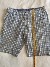 Gap Men's Blue Plaid Cotton Shorts Size 35 