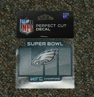 WinCraft Philadelphia Eagles 2017 NFC Champions Super Bowl LII 4" Decal ...