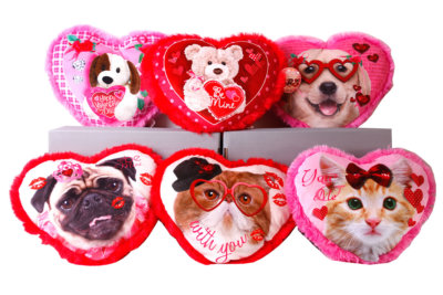 Kissen Herz flauschig Dekokissen Sofakissen Kuschelkissen Plüsch Valentinstag 