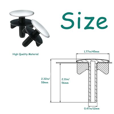Tapón Para Agujero De Grifo De Cocina - Pack De 2 Cubiertas De Acero Inoxidable Para Diámetros 1.2 A 1.6 Pulgadas (45mm)