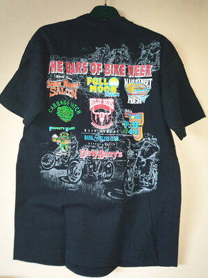 Fruit of the Loom T-Shirt, Bars of Bikeweek Daytona 1997, Schwarz, Gr. 52 / 54