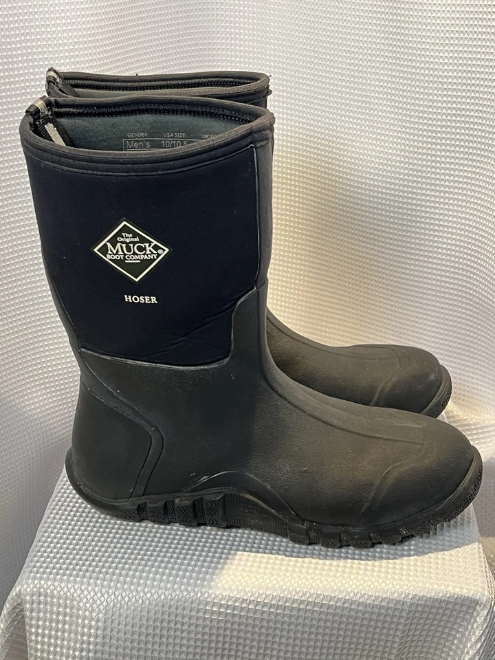 Muck Boot Hoser Classic Boots Black Mens 10/10.5 Womens 11/11.5 V43 - Image 4 of 4