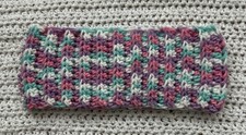 Crochet Headband One Size Ear Warmer Multicolored Handmade Fall Winter
