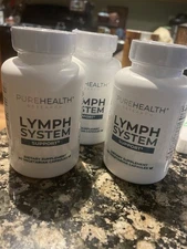 PureHealth Lymph System Support Lymphatic Supplements 3 Bottles X60 Exp Oct 2027