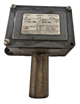 #ad J6 270 9568 UNITED ELECTRIC PRESSURE SWITCH $99.95
