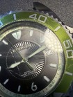 AZ80 Invicta Pro Diver Automatic Green Bezel 24 Jewel 50mm Watch Running As Is** — photo 4
