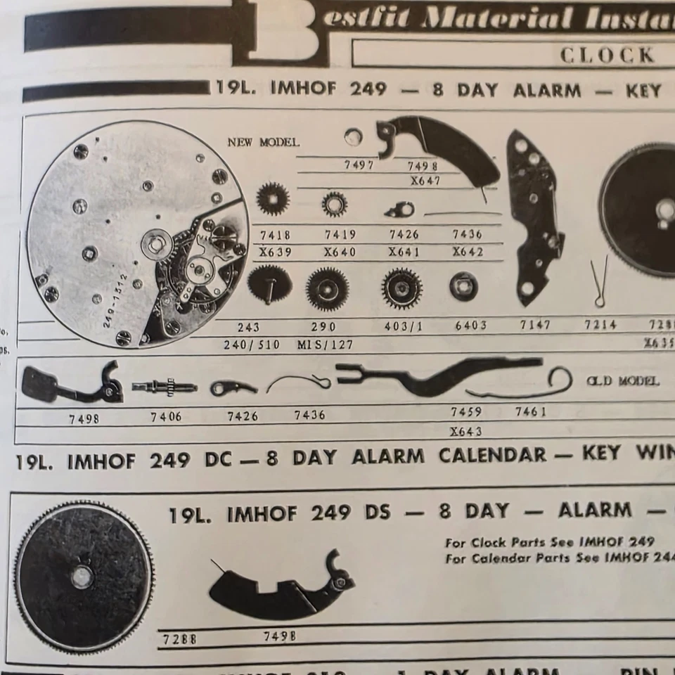 ⏰ 1950'S SWISS BUCHERER BY IMHOF MINIATURE TRAVEL ALARM DESK CLOCK CAL. 249 15J - Image 3 of 4