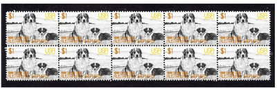 Australian Shepherd Strip Of 10 Mint Year Of Dog Stamps