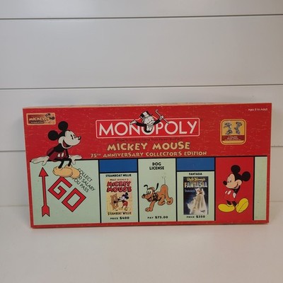Disney Monopoly Mickey Mouse 75th Anniversary Collector's Edition