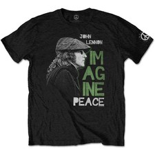 Men's John Lennon Imagine Peace Slim Fit T-shirt Large Black