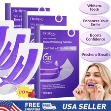 21PC Teeth Whitening Strips Brighten Tooth Remove Plaque Stain Cleaning Oral USA