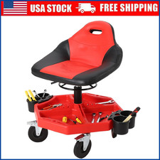 Rolling Garage Stool 300lbs Adjustable Mechanic Work Shop Seat With Casters Rolling Garage Stool 300lbs Adjustable Mechanic Work Shop Seat With Casters