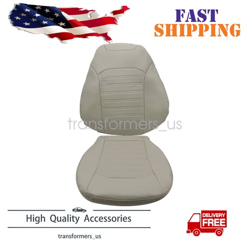 2PCS For 13-17 Ford Fusion 4-Door Front Driver Top & Bottom Leather Seat Cover