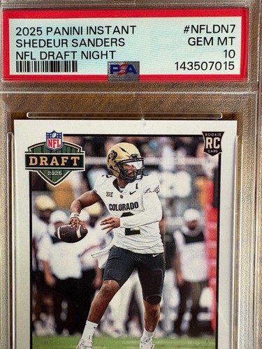 2025 Shedeur Sanders PSA 10 Instant NFL Draft