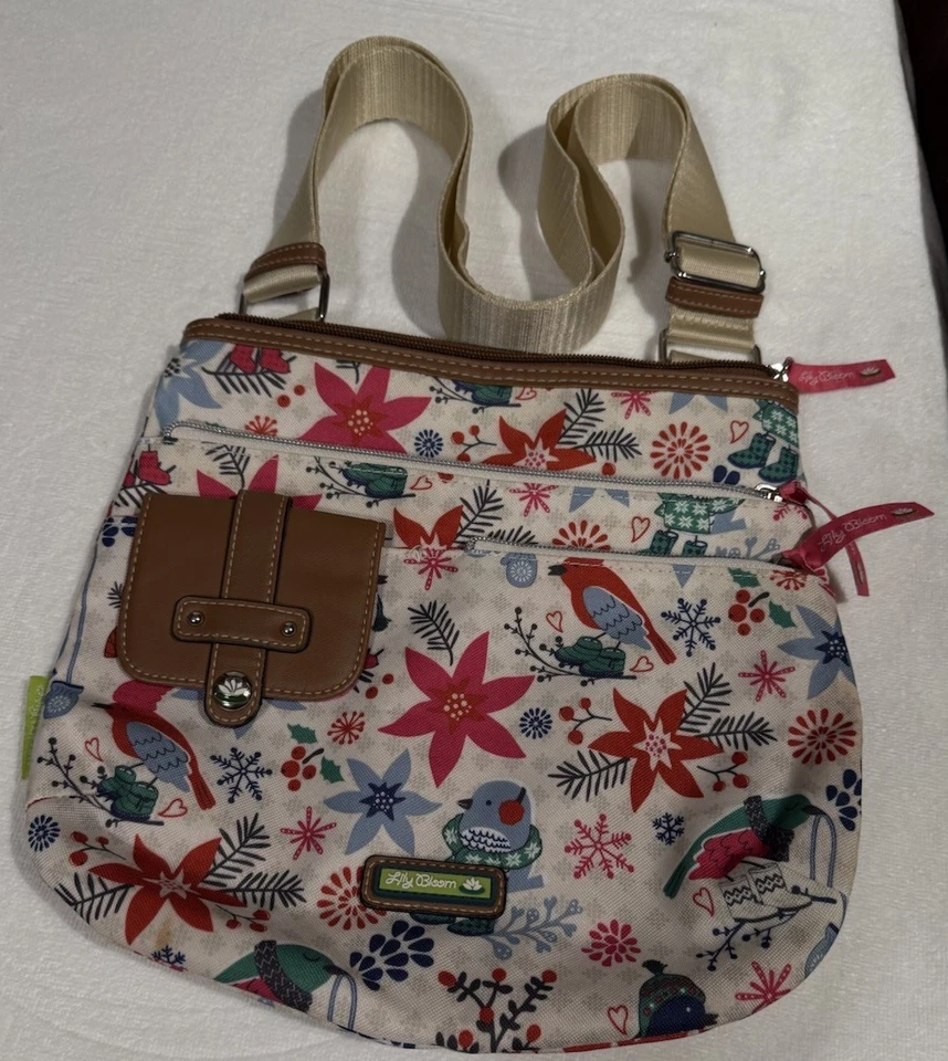 Bandolera Lily Bloom Invierno Pájaros y Flores Foto 3 de 4