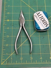 Vintage Kraeuter Chromowane szczypce igłowe do nosa Biżuteria Design USA 