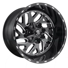 18x9 Fuel D581 Triton 8x6.5/8x165.1 -12 Gloss Black Milled Wheels Rims Set(4) 12
