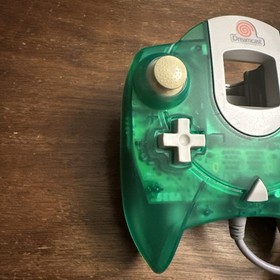 Official Sega Dreamcast Translucent Green OEM Controller - Tested & Works