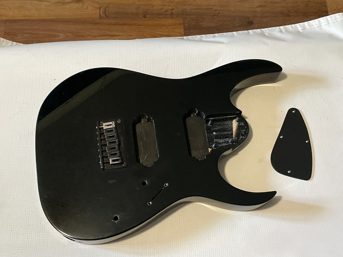 2005 Indonesia Ibanez RG7321 7 String Black Guitar Body Fixed