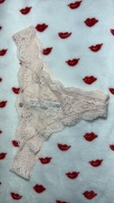 Victoria's Secret Dream Angels Pink Lace Thong Size XS NWT