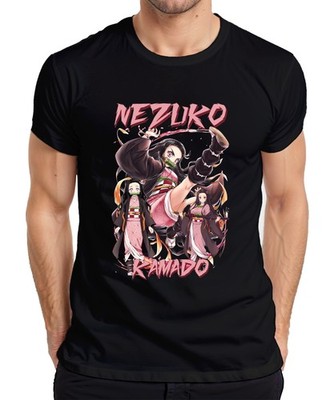 Nezuko Kamado Anime Kimono Bambus Dämonenjäger Geschenk Cosplay Herren T-Shirt