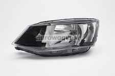 Skoda Fabia Headlight Left 15-17 Black Headlamp Passenger Near Side OEM Valeo