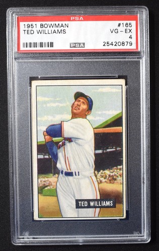 Ted Williams 1951 Bowman #164 Boston Red Sox PSA 4 VG-EX