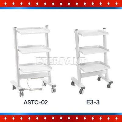 ETERFANT 3 Tiers Dental Trolley Medical Cart Mobile Tool Rolling Cart Dental Lab