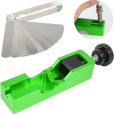 Spark Plug Gap Tool, Gapping Tool with 32 Blade Steel Feeler Green 
