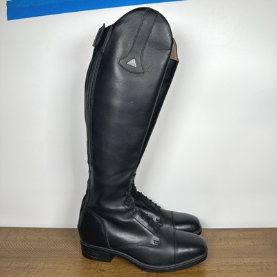 Mountain Horse Field Boots Mens 11 Black Leather Tall SCS3 Riding Equestrian